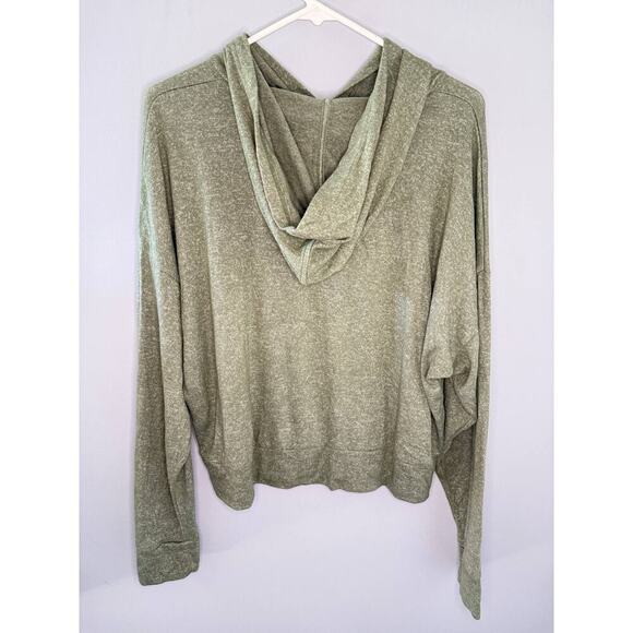 Old Navy Oversized Plush-Knit Pullover Hoodie SET OF 2 Green/Gray Women's Large - Picture 6 of 15